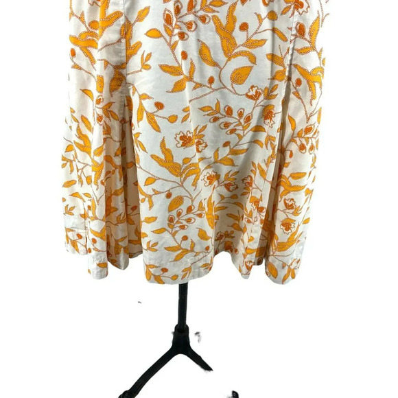 Anthropologie Maeve Sweetheart Mini Dress Floral Print Cream Orange Size XL - Picture 5 of 14
